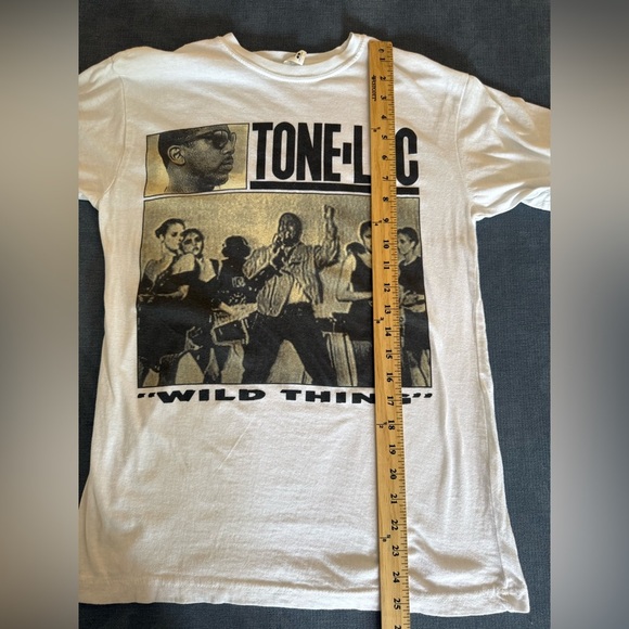 Dunbrooke Premium Clothing Tone Loc Wild Thing White T Shirt Size Small 90s Rap - Picture 7 of 7